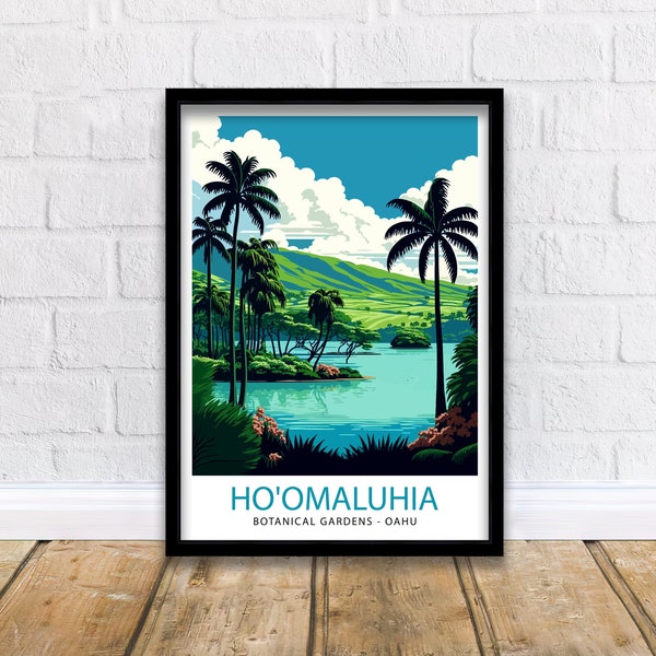 Ho'omaluhia Botanical Gardens Oahu Travel Print Oahu Wall Art Hawaii Travel Decor Oahu Home Decor Oahu Gift Hawaii Botanical Garden Poster