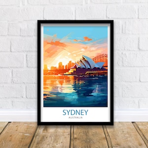 Sydney Australia Travel Print  Sydney Wall Decor Sydney Poster Australia Travel Prints Sydney Art Print Sydney Illustration Sydney Wall Art