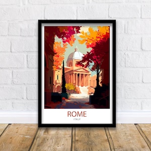 Rome Italy Travel Print  Rome Wall Decor Rome Home Living Decor Rome Italy Illustration Travel Poster Gift for Rome Italy Home Decor