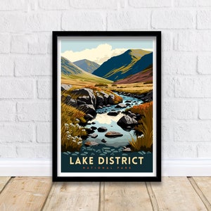 Lake District Travel Print  | Lake District Print | Lake District Art | Lake District Poster | The Lake District | Travel Print
