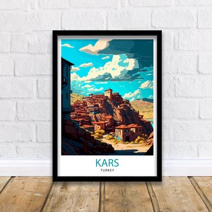 Kars Turkey Travel Print  Kars Wall Art Kars Home Decor Kars Turkey Illustration Travel Poster Kars Turkey Gift Turkey Home Decor