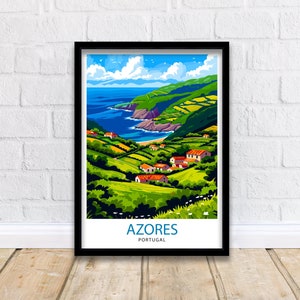 Azores Portugal Art Print Wall Decor  Azores Decor Azores Poster Azores Art Azores Wall Art Gift for Nature Enthusiasts Azores Home Decor