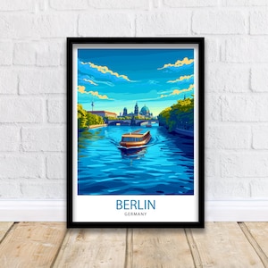 Berlin Germany Travel Print  Berlin Wall Decor Germany Travel Poster Berlin Illustration Berlin Wall Art Berlin Gift Germany Home Decor