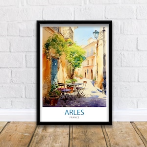 Arles France Travel Print  Arles Wall Decor Arles Home Living Decor Arles France Illustration Travel Poster Gift for Arles France Home Decor