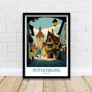 Rothenburg Travel Print  Rothenburg Wall Art Rothenburg Illustration Rothenburg Travel Poster Rothenburg Germany Home Decor Rothenburg