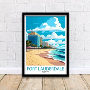 Fort Lauderdale reizen afdrukken Fort Lauderdale muur decor Florida strand kunst Fort Lauderdale reizen poster Fort Lauderdale cadeau Fort Lauderdale cadeau