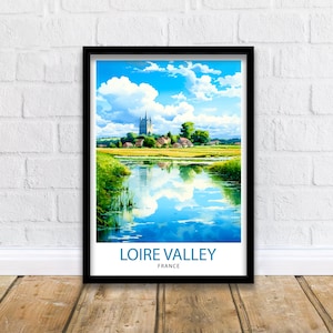 Loire Valley Travel Print  Wall Decor Loire Valley Poster France Travel Prints Loire Valley Art Print Loire Valley Illustration Loire Valley