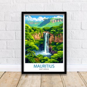 Mauritius Travel Print   Mauritius Poster | Mauritius | Mauritius Wall Art | Travel Print | Travel Poster | Mauritius Art | Mauritius Travel