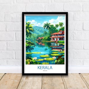 Kerala India Travel Print Wall Decor Wall Art Kerala Wall Hanging Home Décor Kerala Gift Art Lovers India Art Lover Gift Print Art