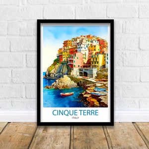Cinque Terre Italy Travel Print  Cinque Terre Wall Decor Cinque Terre Illustration Italy Travel Poster Gift For Italy Lovers Italy Home