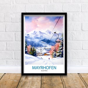 Mayrhofen Austria Print Mayrhofen Decor Mayrhofen Poster Mayrhofen Art Mayrhofen Wall Art Gift for Alpine Fans Mayrhofen Home Decor