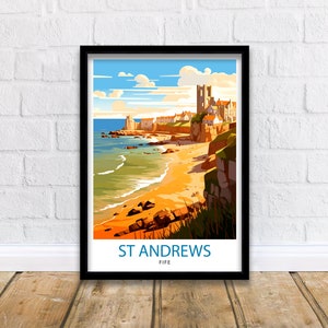 StAndrews Fife Reise-Druck StAndrews Wanddekor StAndrews Poster Schottland-Reise