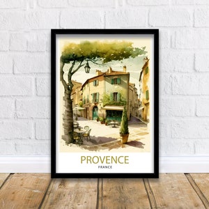 Provence France Travel Print  Provence Wall Art French Country Decor Travel Poster Gift For France Lovers Provence Home Decor