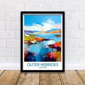 Outer Hebrides Travel Print  Hebrides Wall Decor Hebrides Home Living Decor Hebrides Illustration Travel Poster Gift for Hebrides