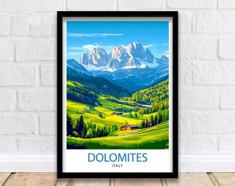 Dolomites Italy Travel Print Wall Decor Wall Art Dolomites Wall Hanging Home Décor Dolomites Gift Art Lovers Italian Art Lover Gift Print