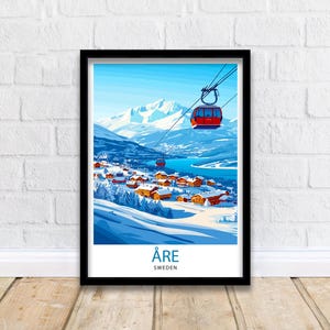 Åre Stockholm Travel Poster Sweden Landscape Art Åre Print Scenic Swedish Poster Stockholm Wall Art Swedish Travel Decor