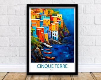 Cinque Terre Italien Reise Druck Cinque Terre Wand Dekor Cinque Terre Illustration Italien Reise Poster Geschenk für Italien Liebhaber Italien Zuhause