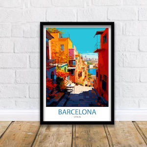 Barcelona Spain Travel Print  Barcelona Wall Decor Barcelona Poster Spain Travel Prints Barcelona Art Print Barcelona
