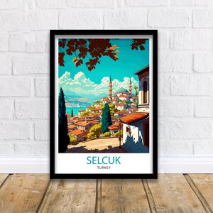 Selcuk Turkey Travel Print  - Selcuk Wall Art - Selcuk Illustration - Selcuk Travel Poster - Selcuk Turkey Home Decor