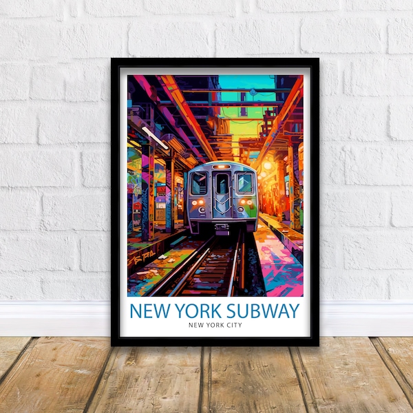 New York Subway Print | NYC Subway Wand Dekor New York City Subway Poster Urban Reise Drucke New York Subway Art Print U-Bahn Karte