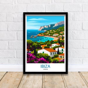Ibiza Travel Print  Ibiza Wall Art Ibiza Home Decor Ibiza Illustration Travel Poster Gift For Ibiza Lovers Spain Travel Print