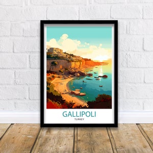 Gallipoli Turkey Travel Print  Gallipoli Wall Decor Gallipoli Poster Turkey Travel Prints Gallipoli Art Print Gallipoli Illustration