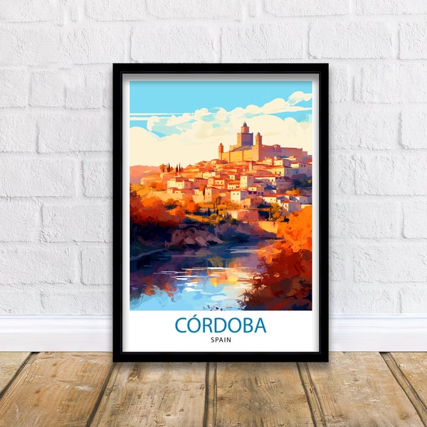 Cordoba Spain Print  Cordoba Decor Cordoba Poster Cordoba Art Cordoba Wall Art Gift for History Lovers Cordoba Home Decor