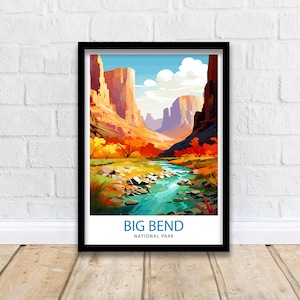Big Bend National Park Travel Print Wall Decor Wall Art Big Bend Wall Hanging Home Décor Big Bend Gift Art Lovers Texas Art Lover Gift