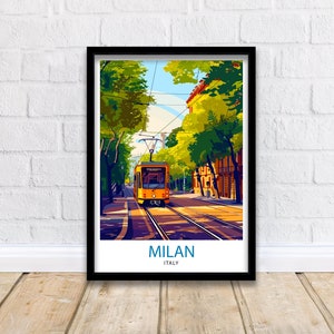 Milan Italy Travel Print  Milan Wall Decor Milan Poster Italy Travel Prints Milan Art Print Milan Illustration Milan Wall Art Italy Print