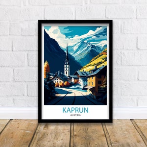 Kaprun Austria Travel Print  Kaprun Wall Art Kaprun Home Decor Austria Travel Poster Kaprun Illustration Gift for Kaprun Traveler