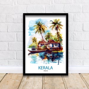 Kerala India Travel Print Wall Decor Wall Art Kerala Wall Hanging Home Décor Kerala Gift Art Lovers India Art Lover Gift Print Art