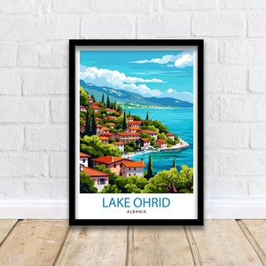 Lake Ohrid North Macedonia Travel Print Wall Decor Wall Art Lake Ohrid Wall Hanging Home Décor Lake Ohrid Gift Art Lovers North Macedonia