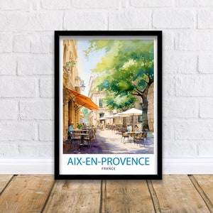 Aix-en-Provence Travel Print Provence Wall Decor Aix-en-Provence Poster France Travel Prints Aix-en-Provence Art Print Provence Illustration
