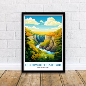 Letchworth State Park New York State Travel Print Nature Wall Decor Letchworth Poster New York Travel Prints Letchworth Art Print Letchworth