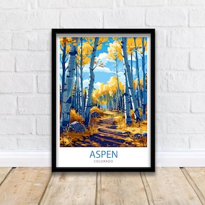 Aspen Colorado Travel Print Wall Decor Wall Art Aspen Wall Hanging Home Décor Aspen Gift Art Lovers Colorado Art Lover Gift Print Art