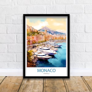 Monaco Kunstdruck | Monaco | Monaco Poster | Monaco Poster | Monaco Wand Kunst | Reise Poster | Monaco Kunst | Monaco Reise Poster | Wandkunst