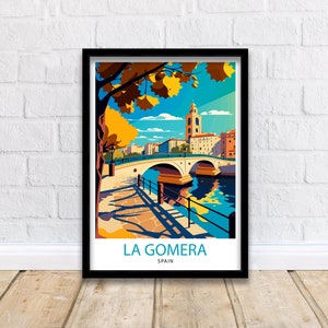 La Gomera Spain Travel Print  La Gomera Wall Art La Gomera Poster Spain Travel Prints La Gomera Art Print La Gomera Illustration Spain Wall