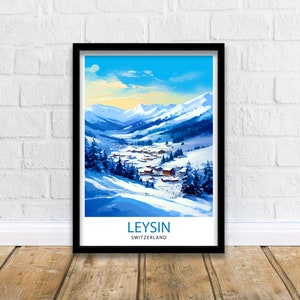 Leysin Switzerland Print  Leysin Wall Decor Leysin Poster Leysin Art Print Leysin Wall Art Gift for Leysin Travel Leysin Home Decor