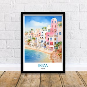 Ibiza Travel Print  Ibiza Wall Art Ibiza Home Decor Ibiza Illustration Travel Poster Gift For Ibiza Lovers Spain Travel Print