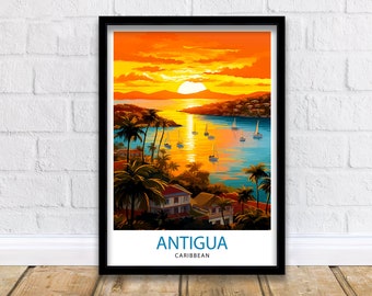 Antigua Travel Print  | Antigua Poster | Antigua | Travel Print | Antigua Art | Travel Poster | Antigua Wall Art | Antigua And Barbuda