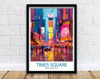 Times Square New York Travel Print| NYC Wall Decor Times Square Poster New York City Travel Prints Times Square Art Print Times Square