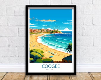 Coogee Australië reizen afdrukken Coogee muur decor Coogee strand poster Australische reizen wordt afgedrukt Coogee Art Print Coogee afbeelding Coogee