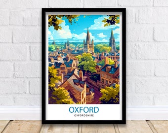 Oxford England Travel Print Wall Decor Wall Art Oxford Wall Hanging Home Décor Oxford Gift Art Lovers UK Art Lover