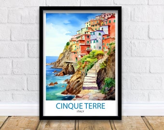 Cinque Terre Italy Travel Print  Cinque Terre Wall Decor Cinque Terre Poster Italy Travel Prints Cinque Terre Art Print Cinque Terre