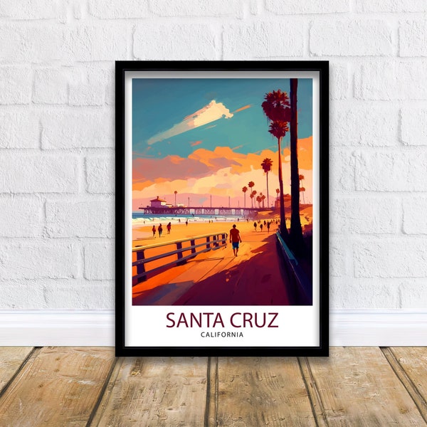Santa Cruz Print Etsy