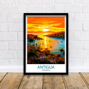 Antigua Travel Print  | Antigua Poster | Antigua | Travel Print | Antigua Art | Travel Poster | Antigua Wall Art | Antigua And Barbuda
