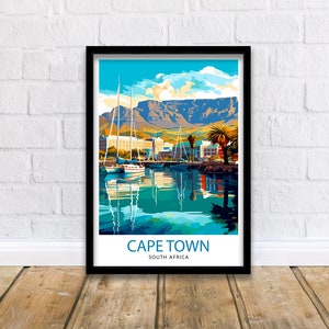 Cape Town South Africa Travel Print  Cape Town Wall Decor Cape Town Poster South Africa Travel Prints Cape Town Art Print Cape Town