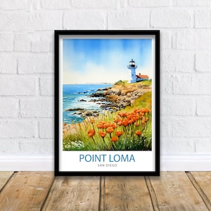 Point Loma San Diego Travel Print| Point Loma Wall Decor Point Loma Poster San Diego Travel Prints Point Loma Art Print Point