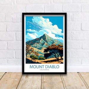 Mount Diablo Travel Print| Mount Diablo Wall Decor Mount Diablo Poster California Travel Prints Mount Diablo Art Print Mount Diablo