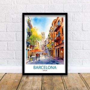 Barcelona Spain Travel Print  Barcelona Wall Decor Barcelona Poster Spain Travel Prints Barcelona Art Print Barcelona